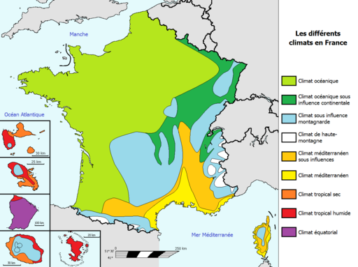 フランスの気候は5区分 それぞれの特徴を詳しく見ていこう